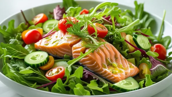 Sałatka z łososiem